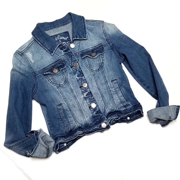 red camel denim jacket